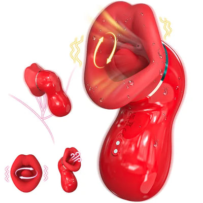 LushMouth Rotating Tongue Suction Massager for Dual Stimulation