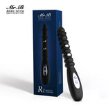 Vibrating Anal Beads Butt Plug, Silicone Large Size Anal Vibrator Sex Toy with 10 Vibration Modes for Women, Waterproof Prostate Stimulator for Men