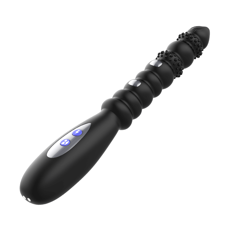 Vibrating Anal Beads Butt Plug, Silicone Large Size Anal Vibrator Sex Toy with 10 Vibration Modes for Women, Waterproof Prostate Stimulator for Men