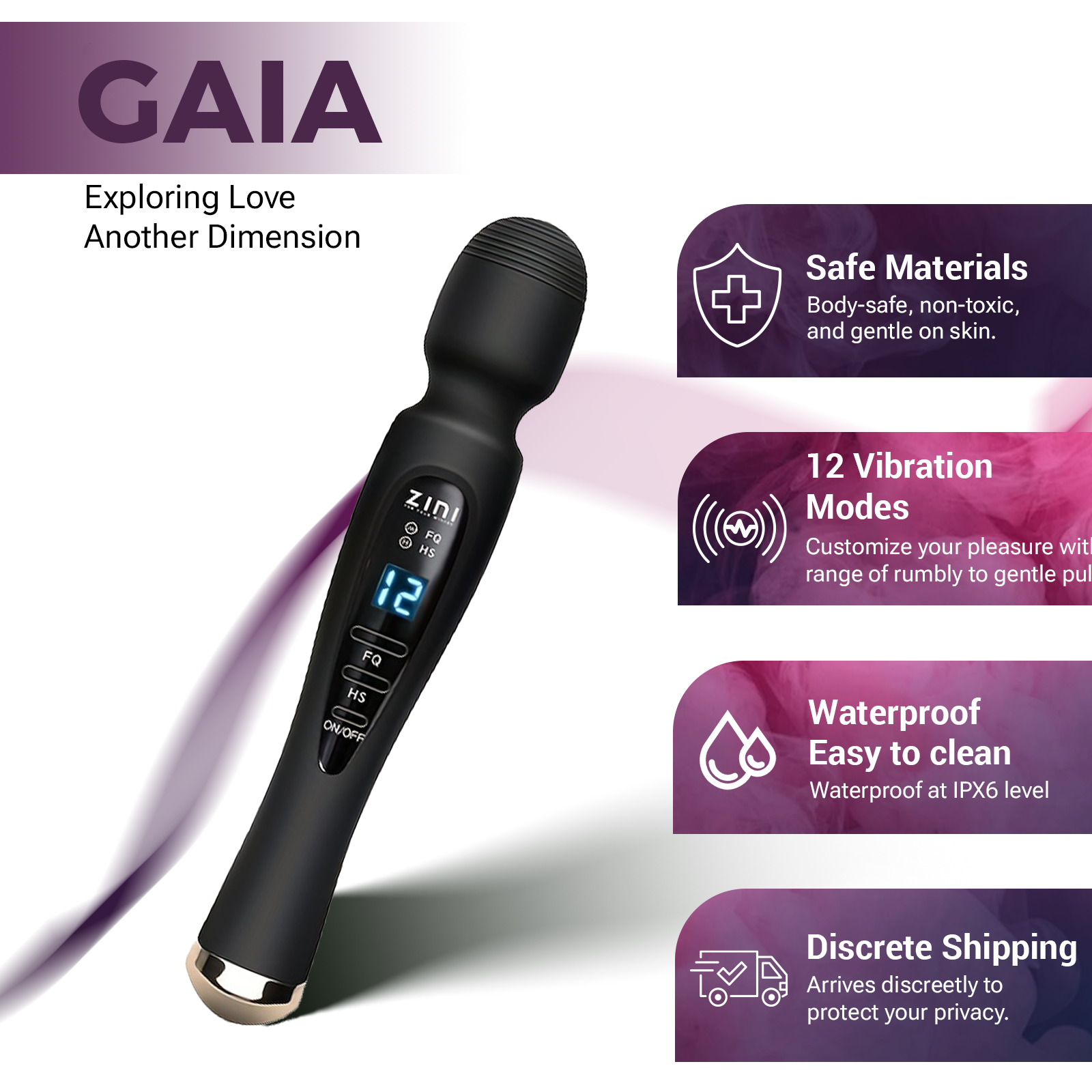 Womangift-GAIA Magic Wand Vibrator Adult Toys for Women & Couples Magic Vibrating Wand Sex Toy