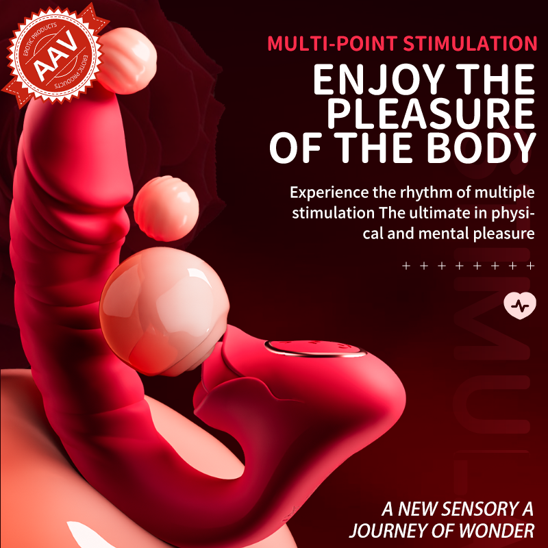 Thrusting Dildo Vibrator Sex Toys - 3 in 1 Clitoral G-Spot Dildo Vibrator with 7 Tongue Licking & Vibrating & Thrusting Modes, Clit Anal Stimulator Anal Butt Plug, Adult Sex Toy for Woman & Couples