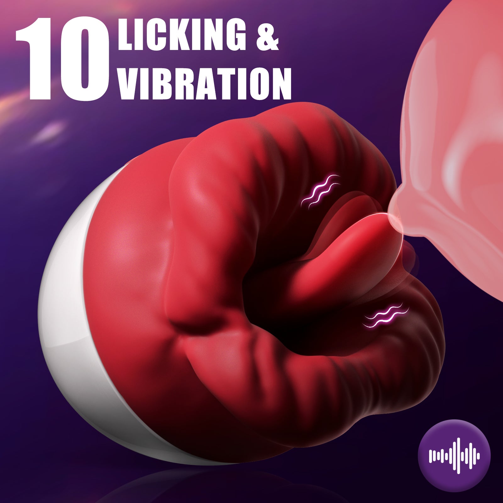 Rose Sex Toys Vibrator for Women - Adult Toys with 10 Vibrating & 10 Tongue Licking Modes, Nipple Toys Clitoral Vibrator G-Spot Vibrators, Adult Sex Toys & Games for Women Couples Pleasure Red