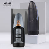 Electric Masturbator for Men, Automatic Shock Masturbation Cup with 5 Vibrations, Hands-Free Straightener, Realistic Pocket Pussy, Oral , Sex Toy for Men