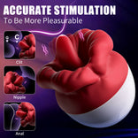 Rose Sex Toys Vibrator for Women - Adult Toys with 10 Vibrating & 10 Tongue Licking Modes, Nipple Toys Clitoral Vibrator G-Spot Vibrators, Adult Sex Toys & Games for Women Couples Pleasure Red