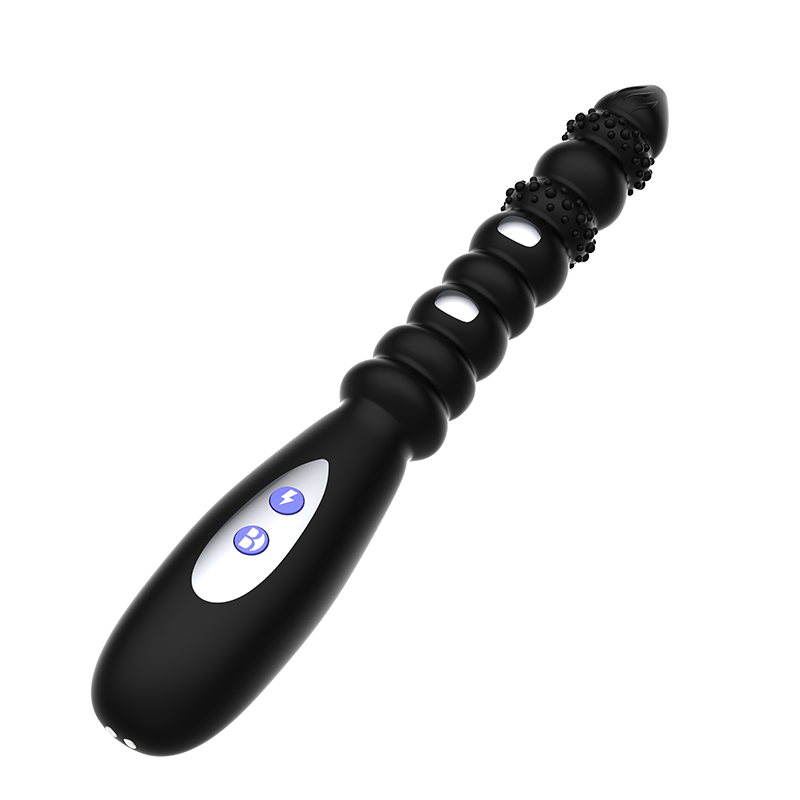Vibrating Anal Beads Butt Plug, Silicone Large Size Anal Vibrator Sex Toy with 10 Vibration Modes for Women, Waterproof Prostate Stimulator for Men