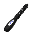Vibrating Anal Beads Butt Plug, Silicone Large Size Anal Vibrator Sex Toy with 10 Vibration Modes for Women, Waterproof Prostate Stimulator for Men