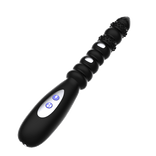 Vibrating Anal Beads Butt Plug, Silicone Large Size Anal Vibrator Sex Toy with 10 Vibration Modes for Women, Waterproof Prostate Stimulator for Men