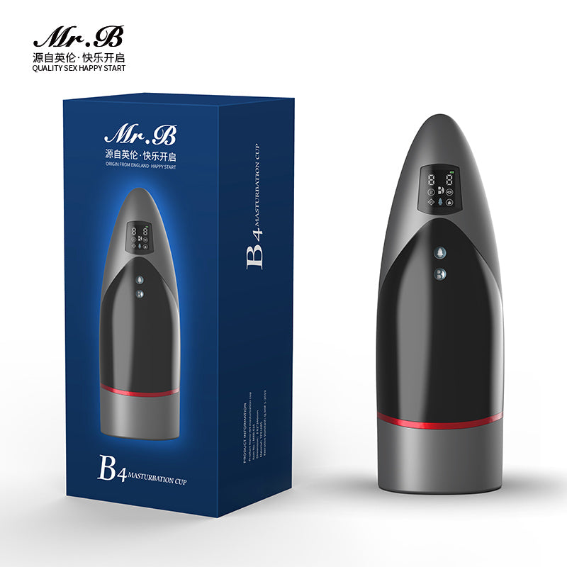 Mr.B B4 Ares Cup, a sex toy featuring 5 suction modes, 5 vibration frequencies, intelligent heating, and voice control (with UV sterilization).