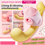Cute Vibrator For Women, Tongue Licking Clito Paddling Vibrator Sex Toy