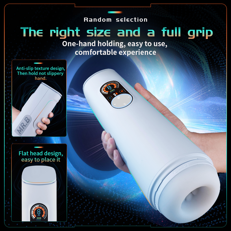 B1-AI aircraft Vibration + extension + heating, Bluetooth speaker Masturbation cup