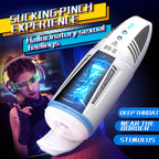 Male Masturbators - 10 Vibration with 3 Micro-Electric Shocking Modes Male Masturbator for Stimulation with 3D Realistic Textures,female model voice,  can stimulate the testicles with electric shock, roller massage, simulates masturbation.