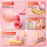 Cute Vibrator For Women, Tongue Licking Clito Paddling Vibrator Sex Toy
