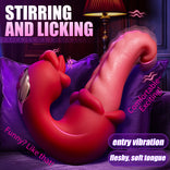 Vibrator Adult Sex Toys for Women - 4 in 1 Tongue Thrusting Vibrators Dildo Rose Sex Toys with 10 Licking Clitoral & 10 Vibration Mode, Sucking Clit Stimulator Pleasure Tools for Female Couples Games
