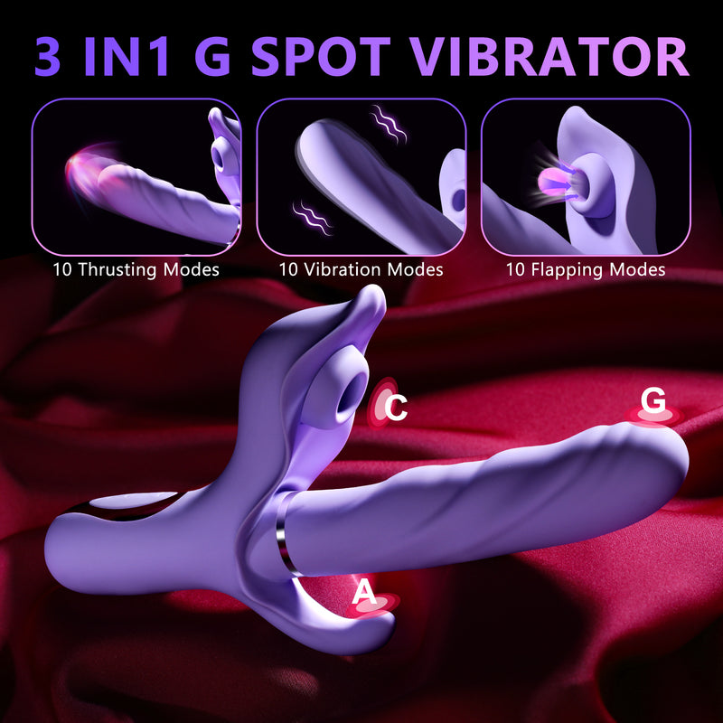 5-in-1 Sex Toys for Women Sucking Vibrators and Adult Sex Toys Obgado Rabbit Vibrator with 10 & Thrusting & Patting & Vibrating, Anal Stimulator