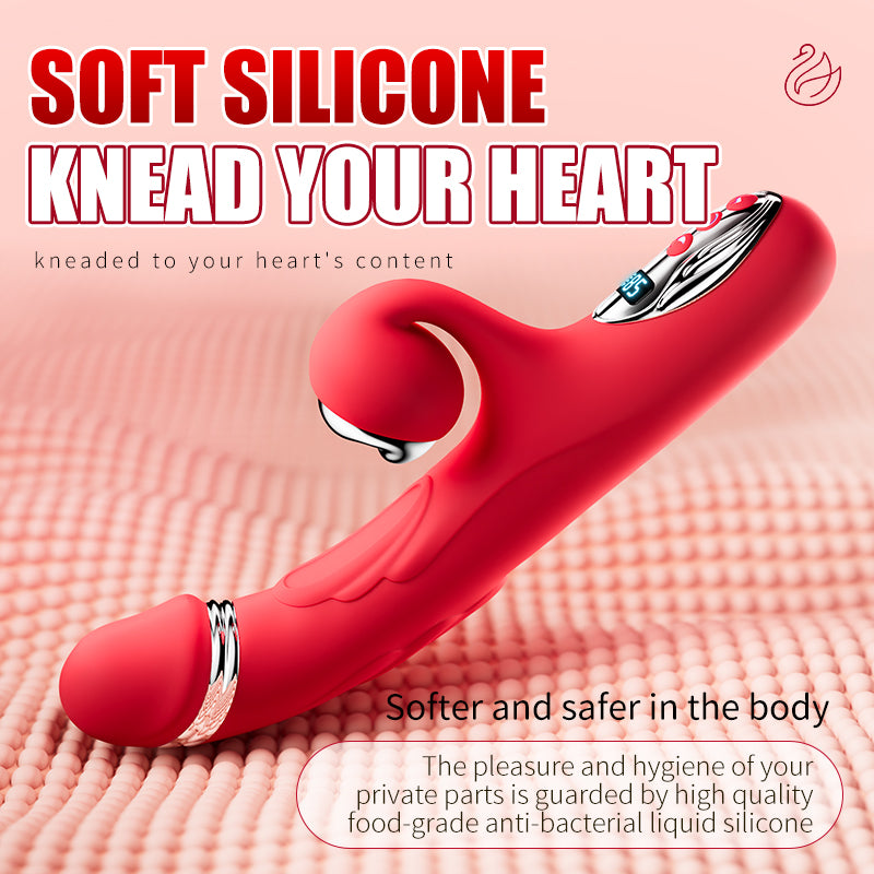 Vibrator 3in1 Dildo Rabbit Sex Toys-G Spot Slapping Clitoral Shocking Vibrator Massager Nipple Stimulation, Rabbit Vibrators Adult Sex Toy for Women and Couple