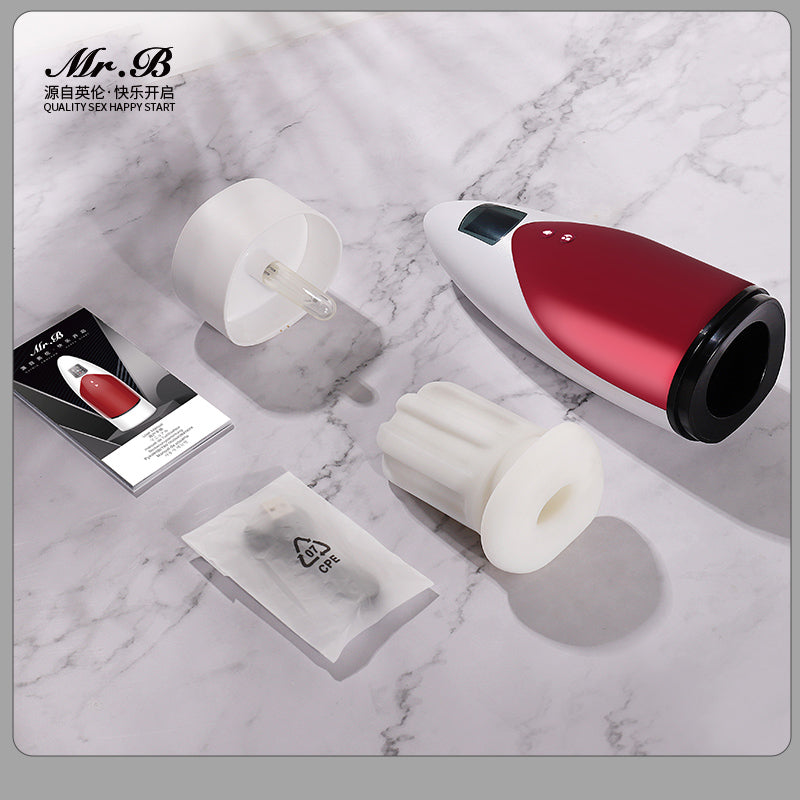 Mr.B B4 Ares Cup, a sex toy featuring 5 suction modes, 5 vibration frequencies, intelligent heating, and voice control (with UV sterilization).