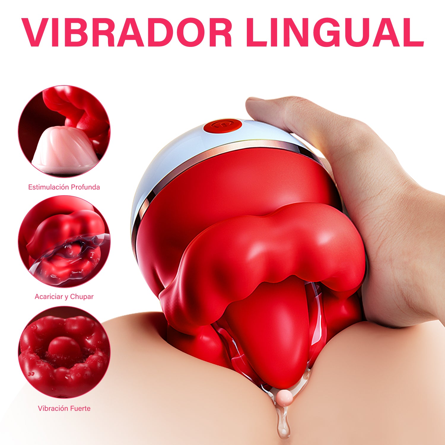 Clitoris Sucking Tongue Vibrator G-Spot Vibrators Nipple Stimulation Licking Suck Vibrator with 3 Suction and 5 Vibration Modes Clit Sucker Tongue Licker Anus Anal Sex Toy for Women