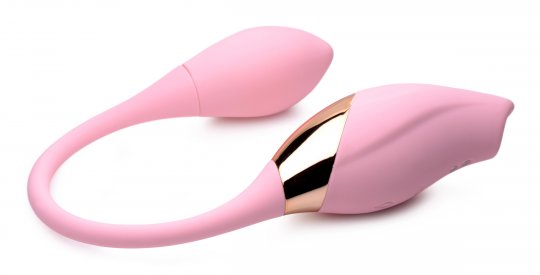 Shegasm 8X Tandem Plus Silicone Suction Clitoral Stimulator and Egg Clitoral Suction Vibrator，US Warehouse