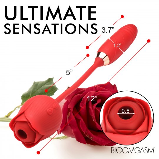 10X Romping Rose Suction and Thrusting Vibrator Clitoral Suction Vibrator，US Warehouse