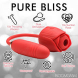 10X Romping Rose Suction and Thrusting Vibrator Clitoral Suction Vibrator，US Warehouse