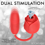 10X Romping Rose Suction and Thrusting Vibrator Clitoral Suction Vibrator，US Warehouse