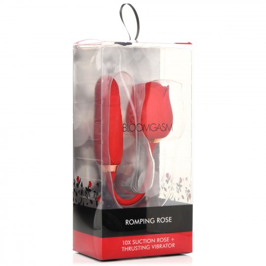 10X Romping Rose Suction and Thrusting Vibrator Clitoral Suction Vibrator，US Warehouse