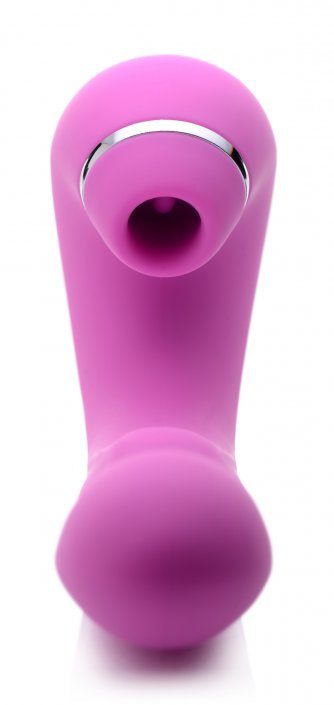 Shegasm 5 Star 10X Tapping G-Spot Silicone Vibrator with Suction - Pink G-spot Vibrator，US Warehouse