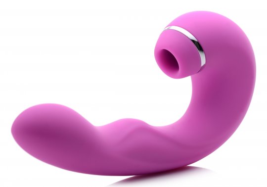 Shegasm 5 Star 10X Tapping G-Spot Silicone Vibrator with Suction - Pink G-spot Vibrator，US Warehouse