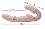Remote Control Inflatable Vibrating Silicone Ergo Fit Strapless Strap-On G-spot Vibrator，US Warehouse