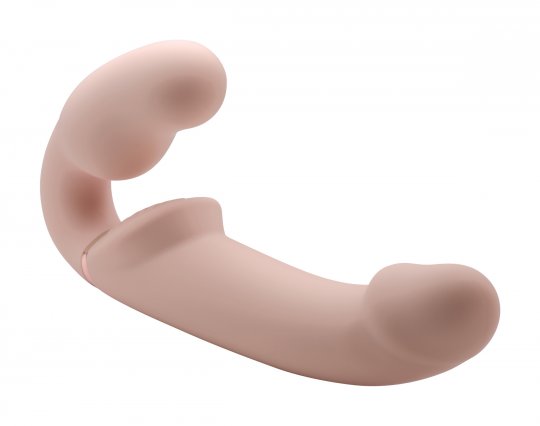 Remote Control Inflatable Vibrating Silicone Ergo Fit Strapless Strap-On G-spot Vibrator，US Warehouse