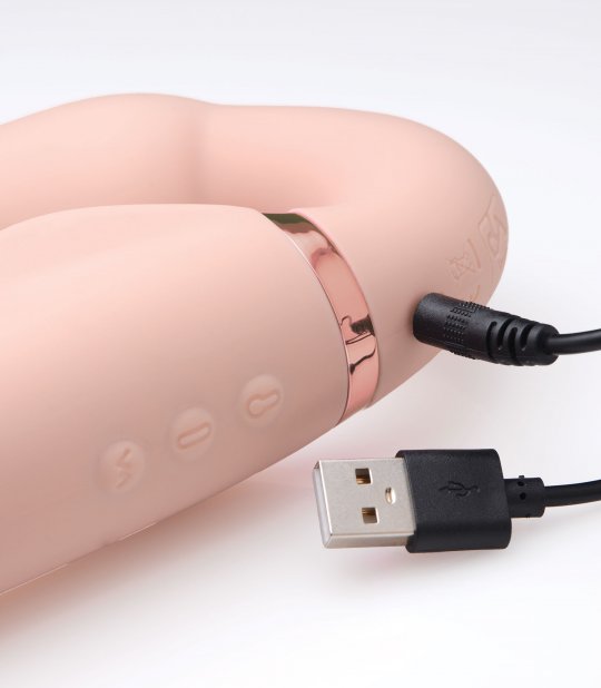 Remote Control Inflatable Vibrating Silicone Ergo Fit Strapless Strap-On G-spot Vibrator，US Warehouse
