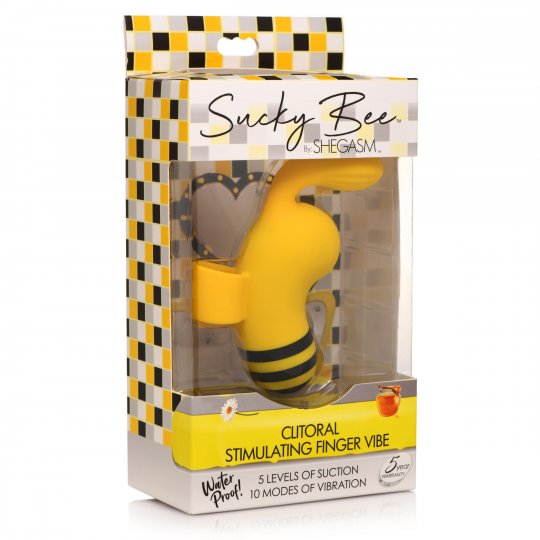 Sucky Bee Clitoral Stimulating Finger Vibe Clitoral Suction Vibrator，US Warehouse