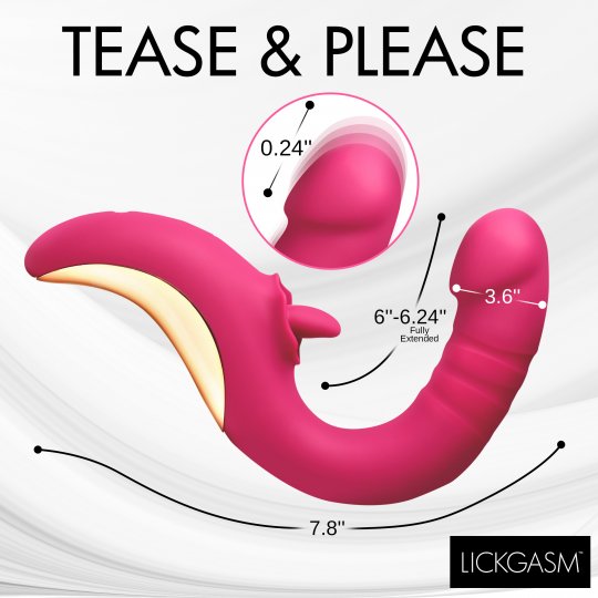 Tease and Please Thrusting and Licking Vibrator，US Warehouse