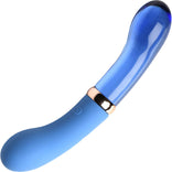 10X Bleu Dual Ended G-Spot Silicone and Glass Vibrator，US Warehouse