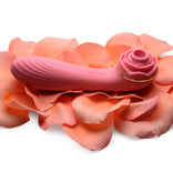 Passion Petals 10X Silicone Suction Rose Vibrator - Pink，US Warehouse