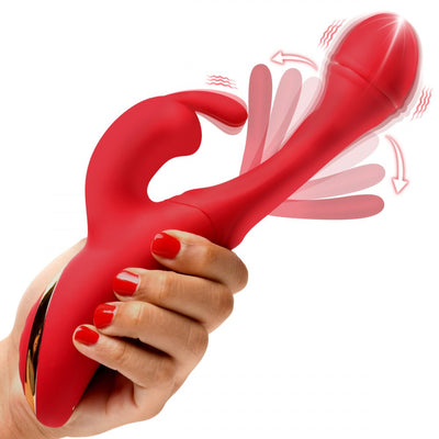 Flicking Silicone Rabbit Vibrator，US Warehouse