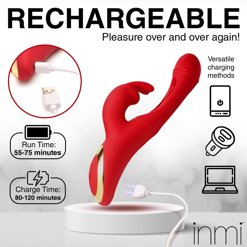 Flicking Silicone Rabbit Vibrator，US Warehouse