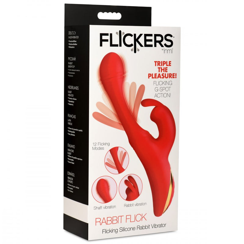Flicking Silicone Rabbit Vibrator，US Warehouse