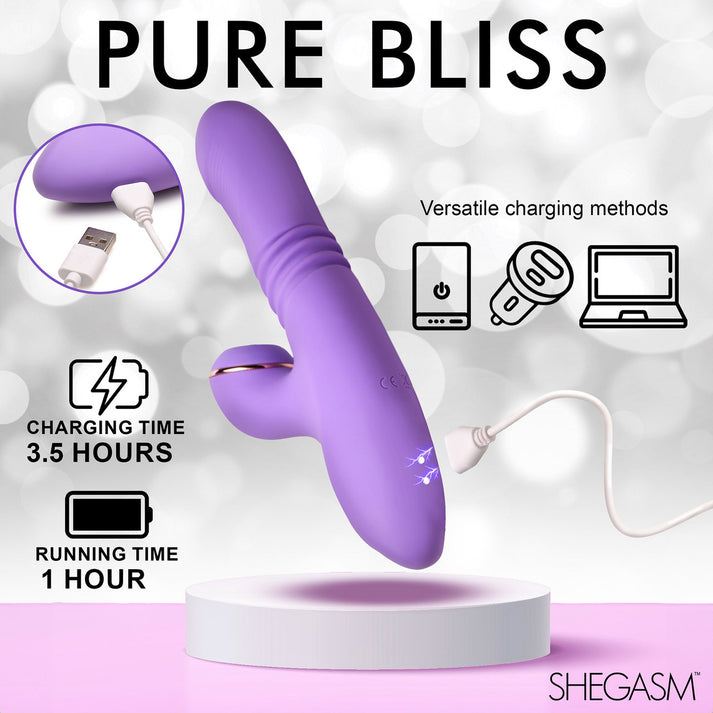 Pro-Thrust Max 14X Thrusting and Pulsing Silicone Rabbit，US Warehouse