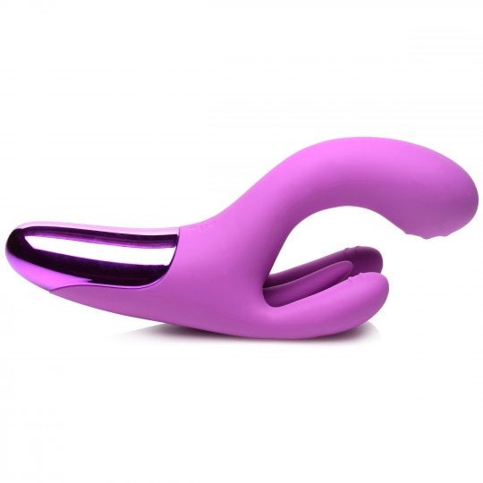 10X Triple Rabbit Silicone Vibrator - Purple，US Warehouse