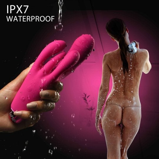 10X Triple Rabbit Silicone Vibrator - Purple，US Warehouse