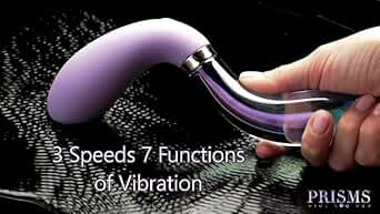 10X Pari Dual Ended Wavy Silicone and Glass Vibrator，US Warehouse
