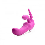 Regal Rider Vibrating Silicone Strapless Strap On Triple G Dildo，US Warehouse