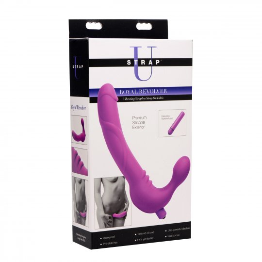 Royal Revolver Vibrating Strapless Silicone Strap On Dildo，US Warehouse