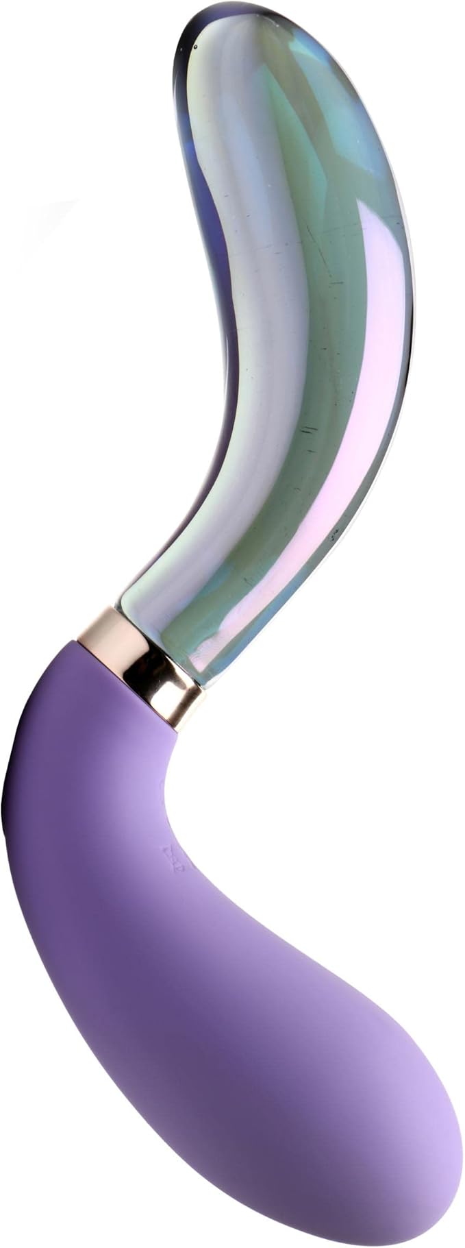 10X Pari Dual Ended Wavy Silicone and Glass Vibrator，US Warehouse