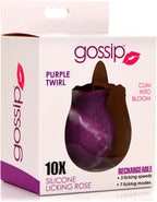 10X Purple Twirl Silicone Licking Rose