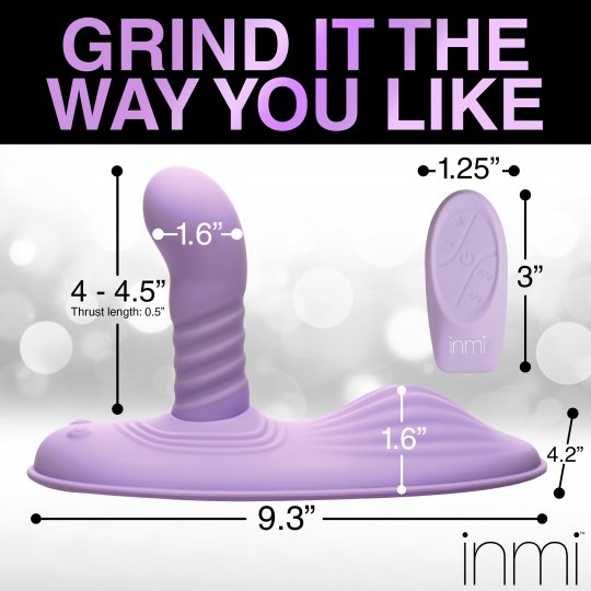 Thrust n' Grind Thrusting and Vibrating Silicone Sex Grinder，US Warehouse