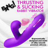 Thrusting and Sucking Silicone Rabbit Vibrator，US Warehouse