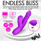 Thrusting and Sucking Silicone Rabbit Vibrator，US Warehouse