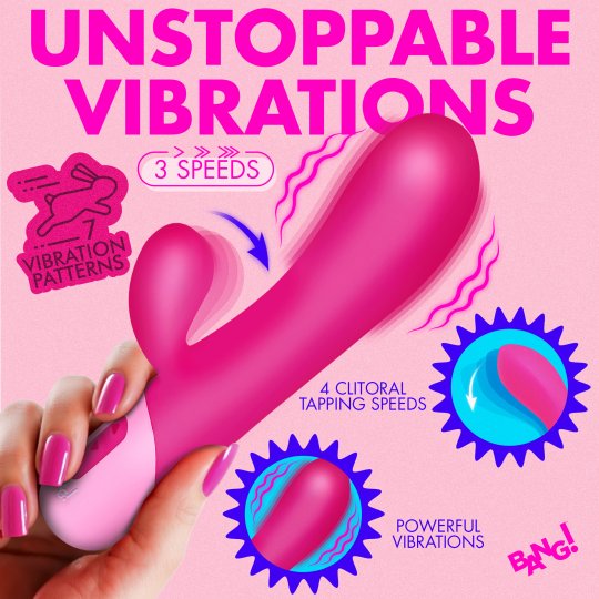 Clit Tapping Vibrating Rabbit - Pink，US Warehouse